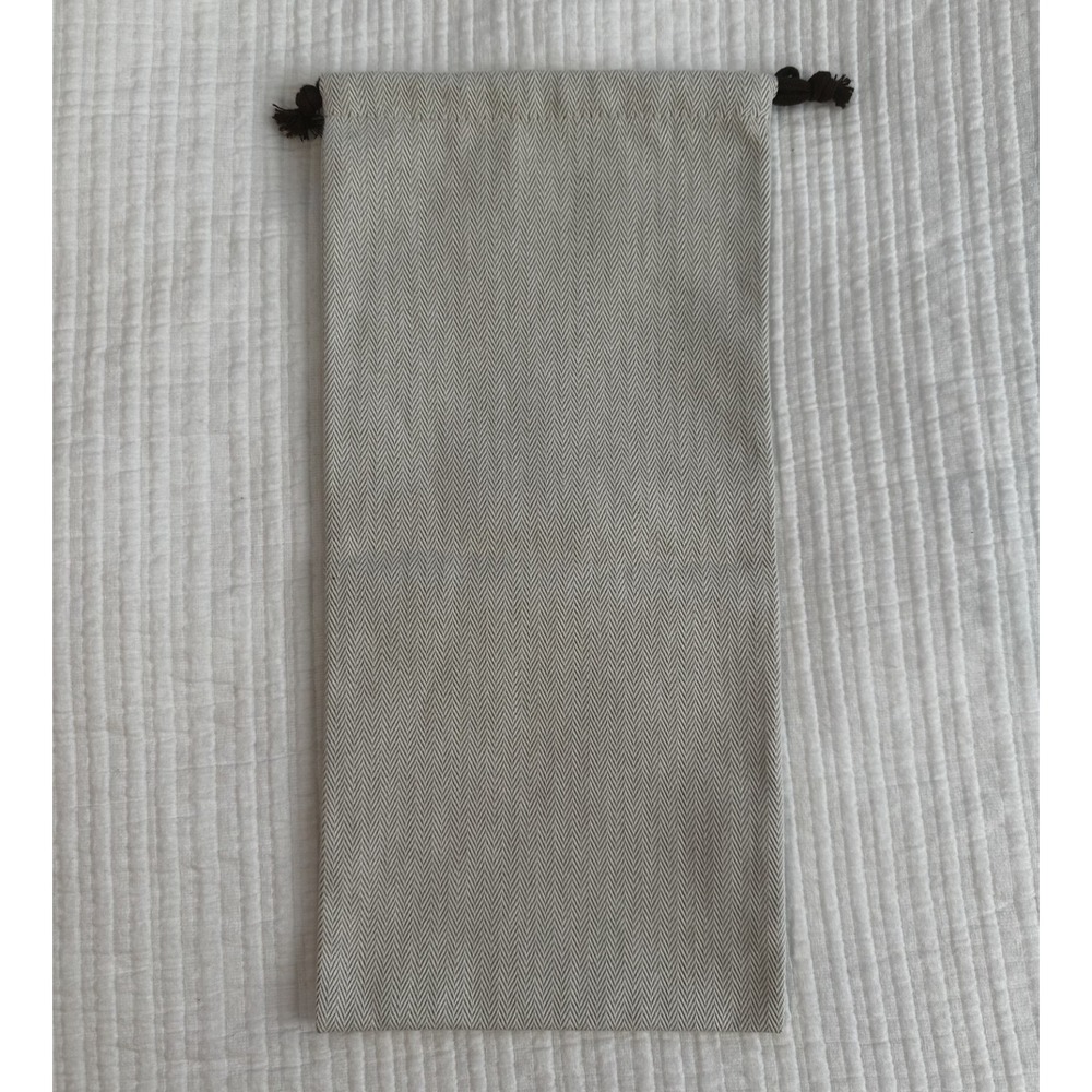 Authentic HERMES‎ Tweed Drawstring  Shoe or Wallet Storage Dust Bag 14"x6.5" - Picture 2 of 3